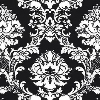 Black And White Damask Pattern
