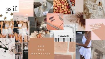 Pink And Neutral Collage Wallpaper Cute Desktop