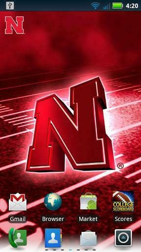 Nebraska Cornhuskers Revolving Wallpaper App With The Background