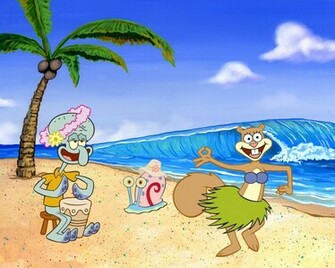 Sandy Squidward Spongebob Squarepants Wallpaper