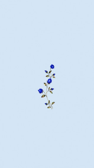 Blue Flowers Aesthetic Wallpaper