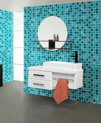 Bathroom Kitchen Pvc Water Proof Self Adhering Wallpaper
