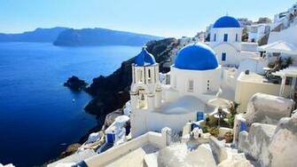 Santorini Wallpaper On