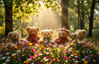 Cute Teddy Bears Wallpaper