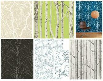 Decorating Bare Branch Wallpaper Vanessa Bottoni