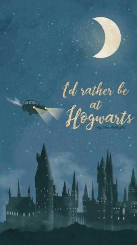 I D Rather Be At Hogwarts Lock Screen Phone Wallpaper Ford