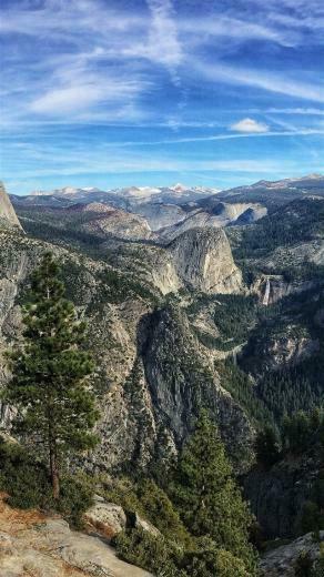 Summer Mountain Yosemite Nature Cloud Sky iPhone Wallpaper