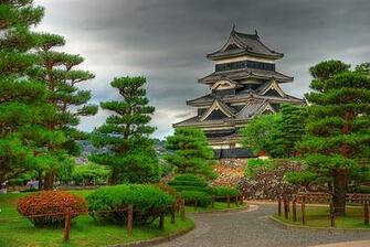 Beautiful Building Clouds Japan Nature Image On Favim