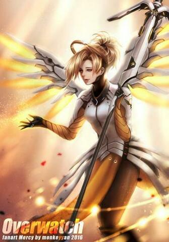 Overwatch Mercy By Monkeyyan