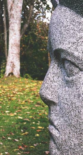 Landscape Stone Statue Tree Wallpaper Sc iPhone6plus