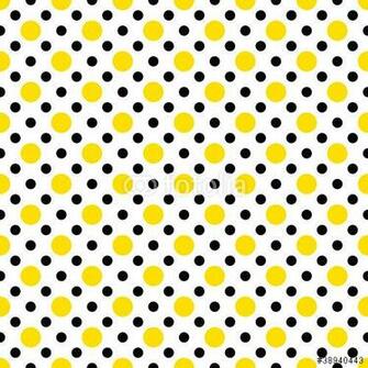 Yellow Black Polka Dots On White Background Wallpaper Stock Photo