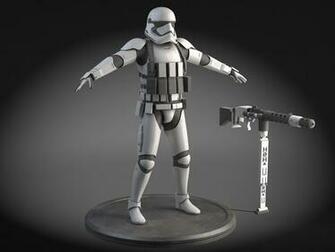 Star Wars First Order Stormtrooper Heavy 3d Model Rigged Max Obj