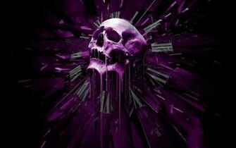 Purple Skull Wallpaper