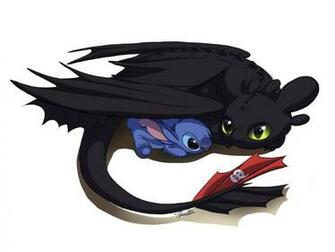 Toothless And Stitch By Kuvari