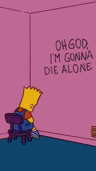 Bart Simpson Aesthetic Sad Wallpaper On