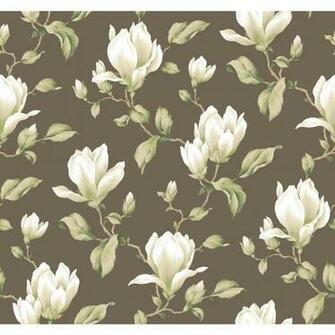 York Wallcovering Ashford House Blooms Magnolia Branch Wallpaper