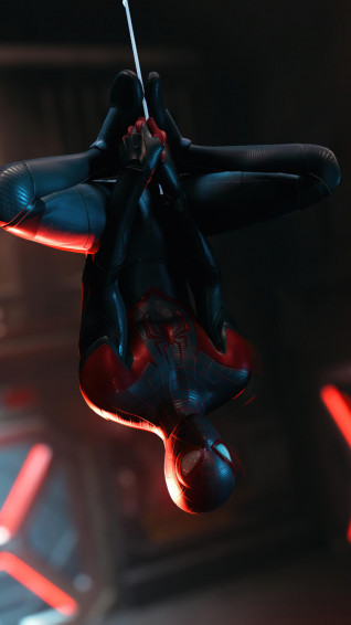 Spider Man Miles Morales Upside Down HD 4k Wallpaper