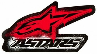 Alpinestars Sticker Rad Black Red 10cm Maciag Offroad