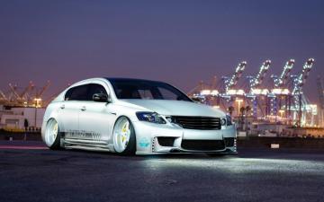 Wallpaper Lexus Gs300 Silver Car Night Lights HD