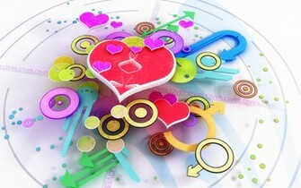 Love 3d Design Widescreen Wallpaper HD