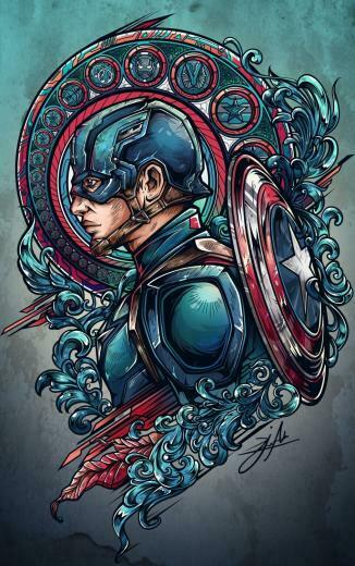 Team Iron Vs Cap Project On Tattoo Ideas Arte De