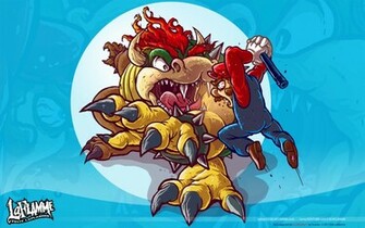 Mario Vs Bowser Wallpaper Illustrationfelix Laflamme