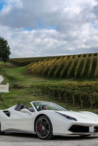 White Ferrari iPhone Wallpaper