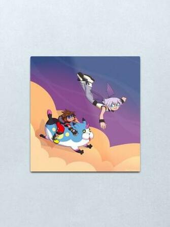 Sora Riku Spirits Background Metal Print By Mintyskulls