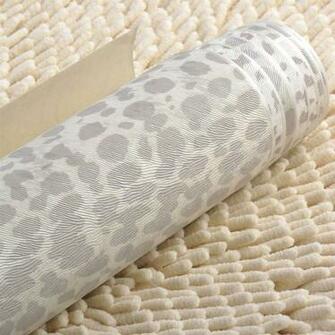 Wp62 Silver Wallpaper Rolls 10m Textured Animal Print Leopard Modern
