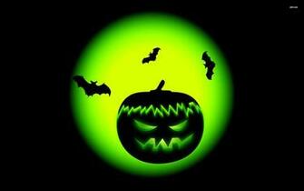 Green Jack O Lantern Wallpaper Holiday