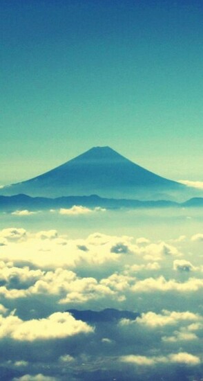 Mount Fuji iPhone Wallpaper Tags Clouds Japan Mountains