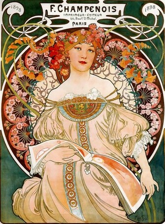 Alphonse Mucha Wallpaper Gallery Vintage Poster Art