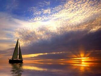 Sunset Sailing Wallpaper Nature