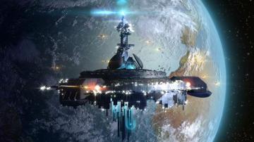 Alien Mothership Near Earth For Futuristic Fantasy Or