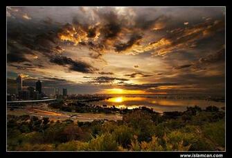 Formed By Beautiful Clouds On Perth Australia Islamic Miracle Picture
