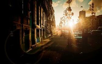 Sunlight Sidewalk Urban City Road Street Wallpaper