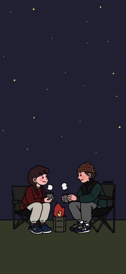 Cute Couple Art Cartoon Girls Wallpaper