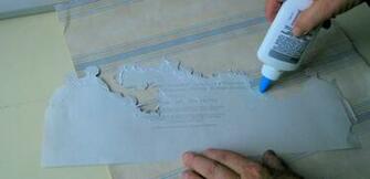 Of Wallpaper Run A Line White Glue Around The Edges Border