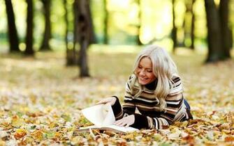 Book On Yellow Leaves HD Autumn Wallpaper Nature