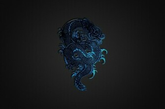Dragon Logo Wallpaper HD 1080p Blue