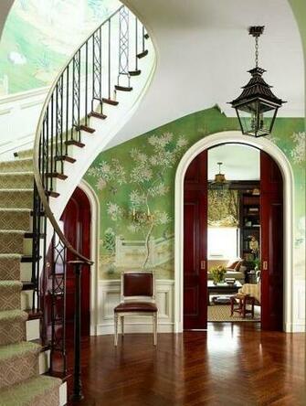 Gorgeous Entryways Clad In Wallpaper