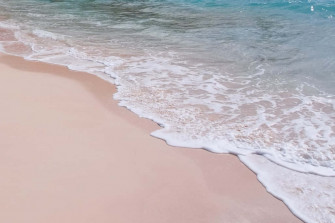 Pink Beach Aesthetic Wallpaper