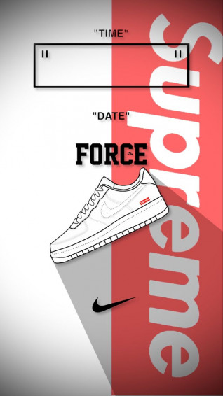 Nike Supreme Air Force White Wallpaper