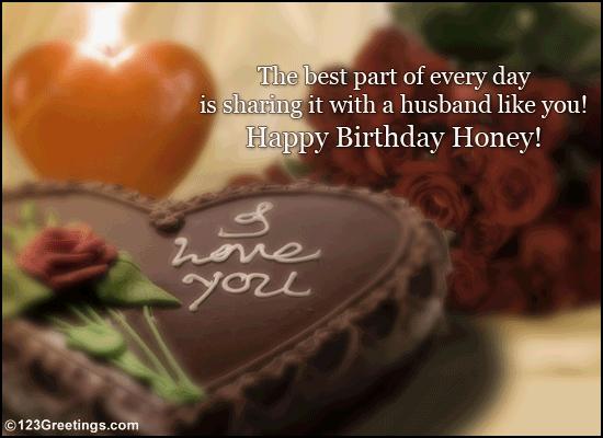 Sms With Wallpaper BirtHDay Wishes To Husband