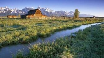 Mountains Scenic Wyoming Teton Desktop Pc And Mac Wallpaper