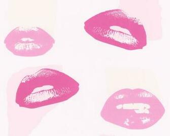 Hot Lips Pink Wallpaper Girls Bedroom