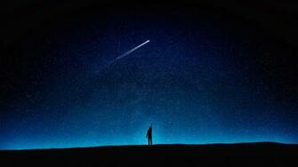 Night Sky Stars And Comet Wallpaper 4k Ultra HD Id