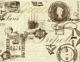 Vintage Travel Wallpaper Trailer Fabric