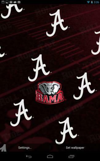 Officially Licensed Alabama Crimson Tide Live Wallpaper With Animated