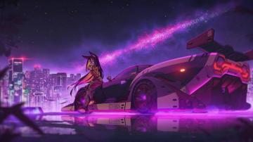 Anime Girl Cyberpunk Ride 4k Wallpaper By OmegaHD